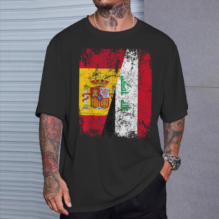 Irak España Bandera De La Amistad Irak Camiseta unisex Regalos para él