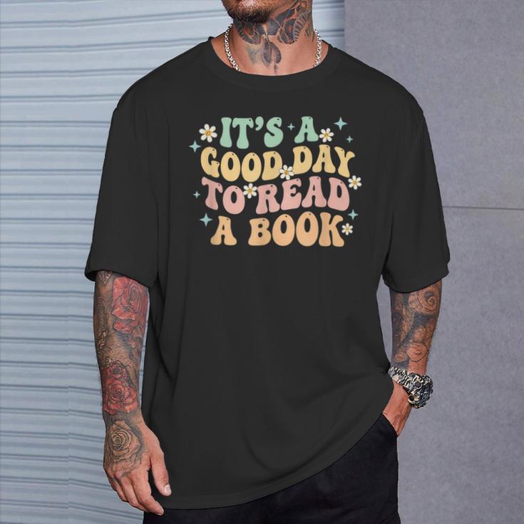 It's A Good Day To Read A Book Kids Reading Teacher Bookworm T-Shirt Gifts for Him