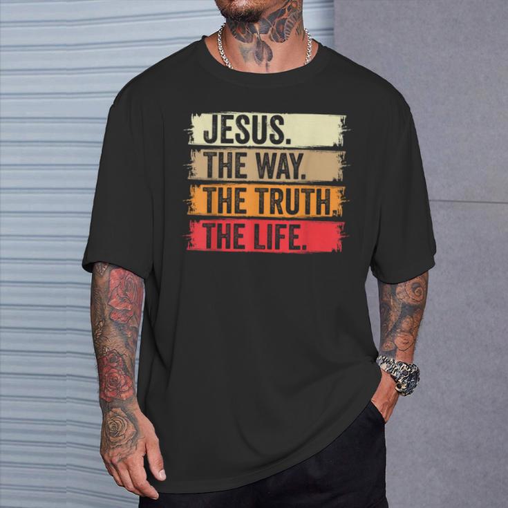 Jesus The Way The Truth Life Erse Christian Worship Tシャツ 彼への贈り物