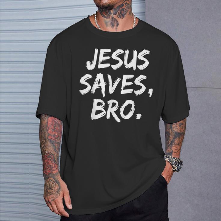 Jesusaves Bro クリスチャン 信者 信仰 神 宗教 Tシャツ 彼への贈り物