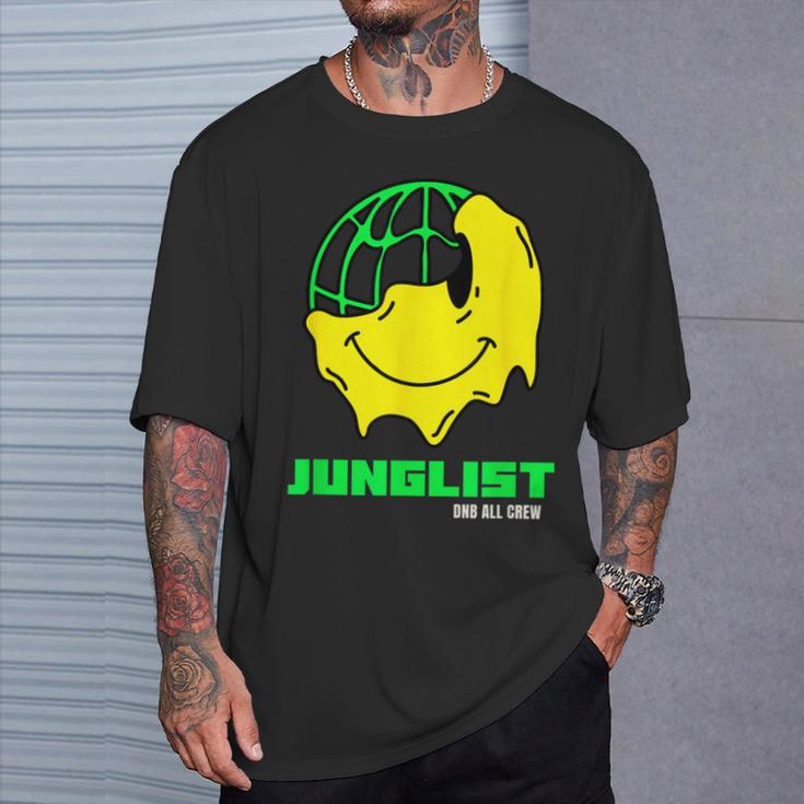 Junglist ドラムとベース Dnb スマイリー Tシャツ 彼への贈り物