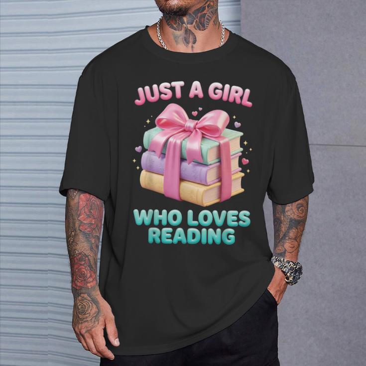 Just a Girl Who Loves Reading Women Book Lover Bookworm T-Shirt Gifts for Him Just a Girl Who Loves Reading Women Book Lover Bookworm T-Shirt Gifts for Him