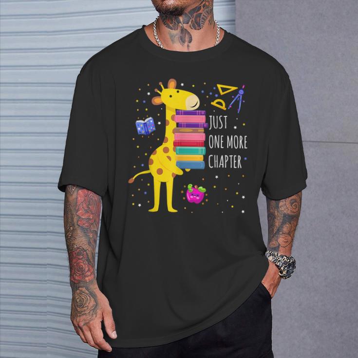 Just One More Chapter Cute Giraffe Book Reading Nerd T-Shirt Gifts for Him Just One More Chapter Cute Giraffe Book Reading Nerd T-Shirt Gifts for Him
