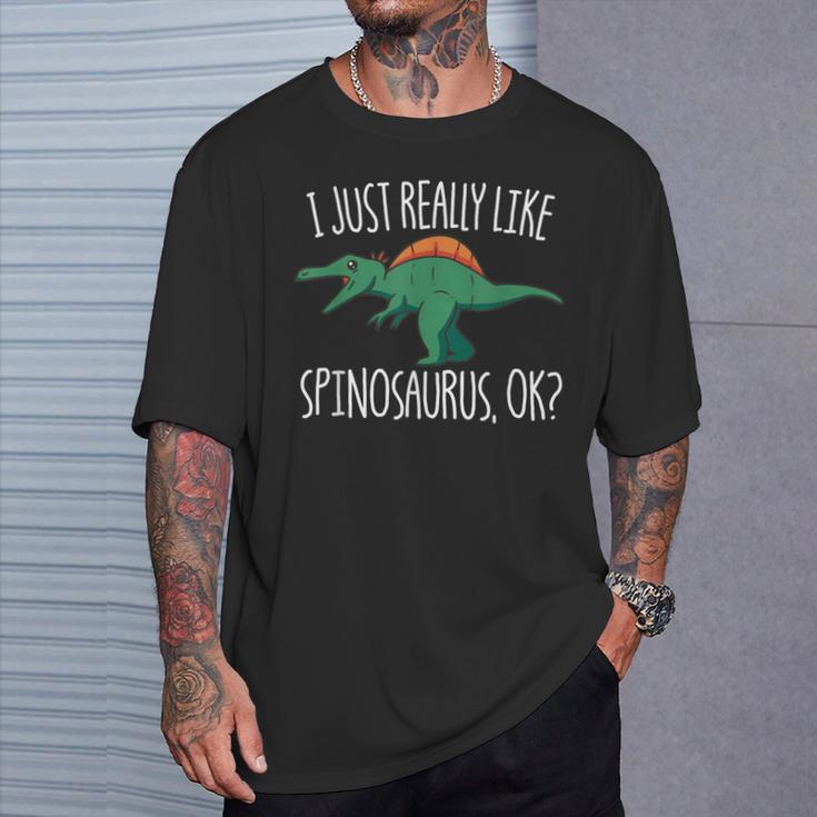 I Just Really Like スピノサウルス Ok 恐竜 キッズ スピノサウルス Tシャツ 彼への贈り物