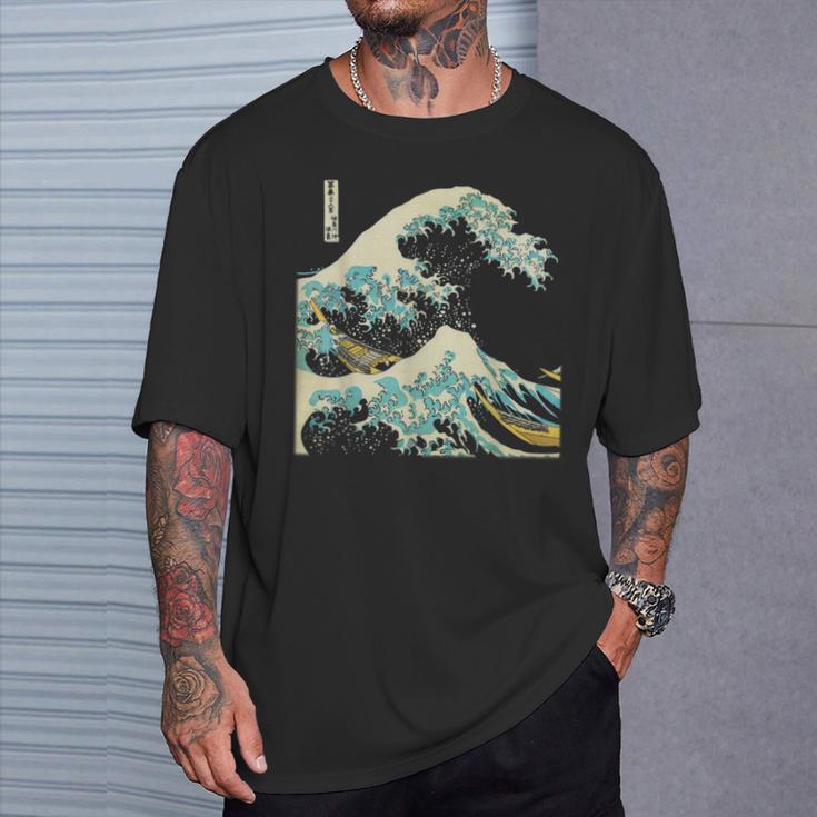 Katsushika Hokusai The Great Wave Off Kanagawa Tシャツ 彼への贈り物