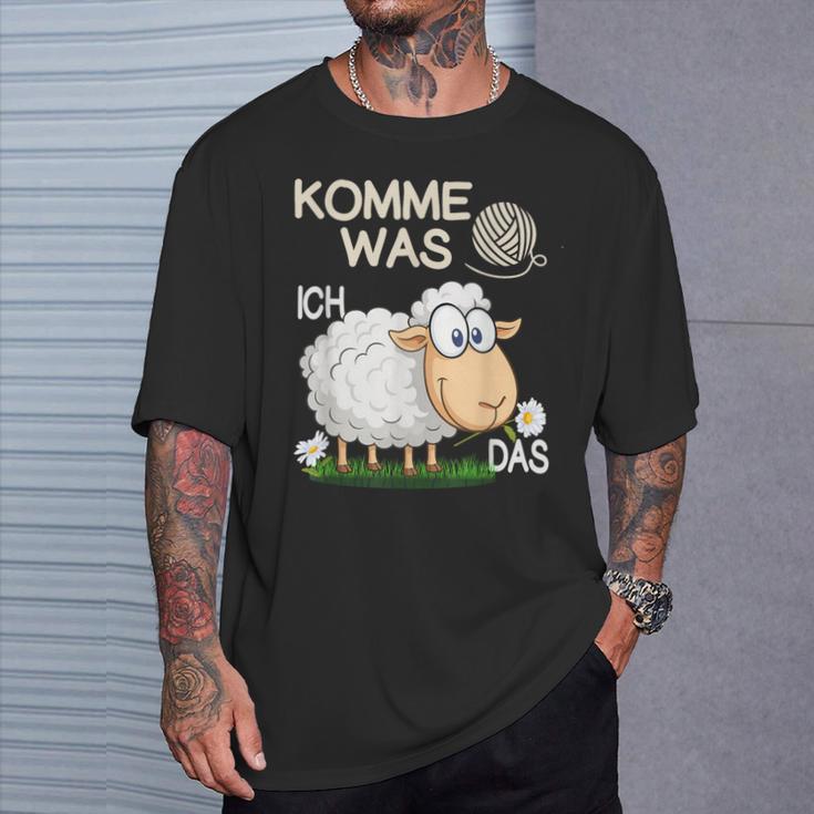 Komme Was Wolle Ichchaf Das Lustigeschaf T-Shirt Geschenke für Ihn