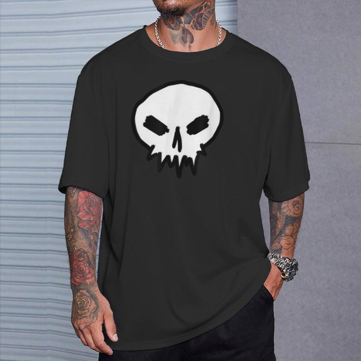 Thekull スカルシャツ ゴスデザイン パンク Tシャツ 彼への贈り物