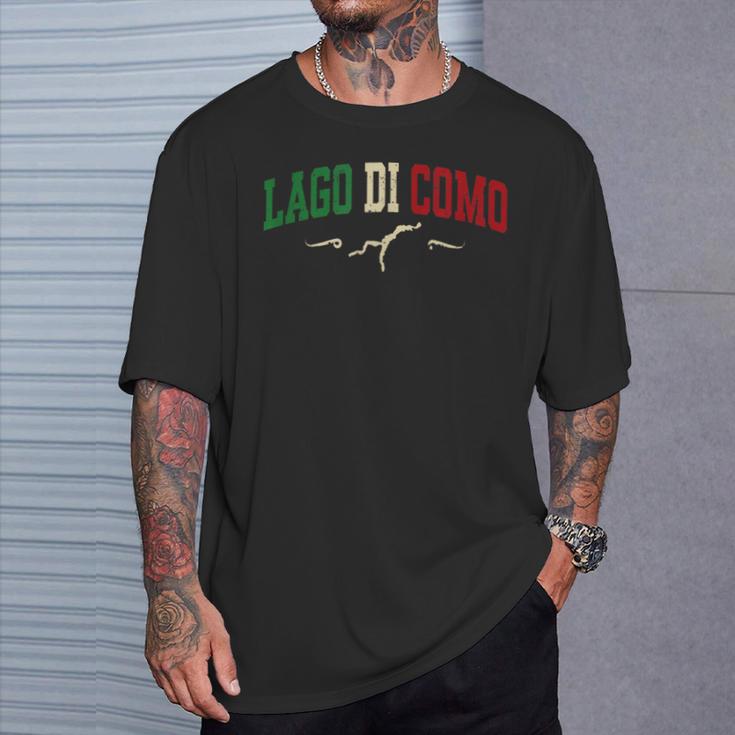 Lac De Côme Lago Di Como Italieacancesouvenir T-Shirt Cadeaux pour lui