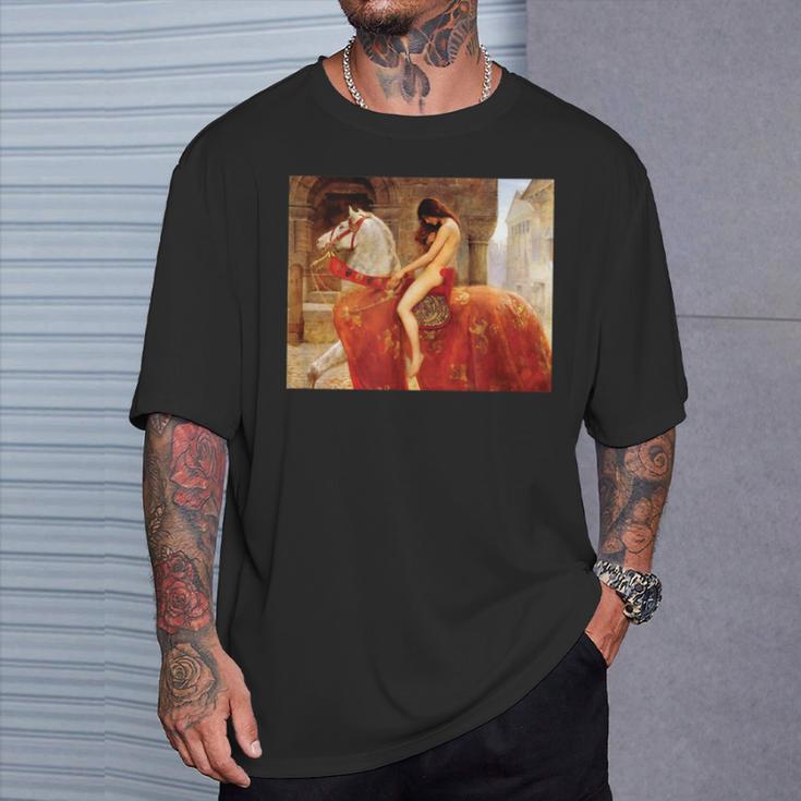 Lady Godiva ヌード ペインティング Tシャツ 彼への贈り物