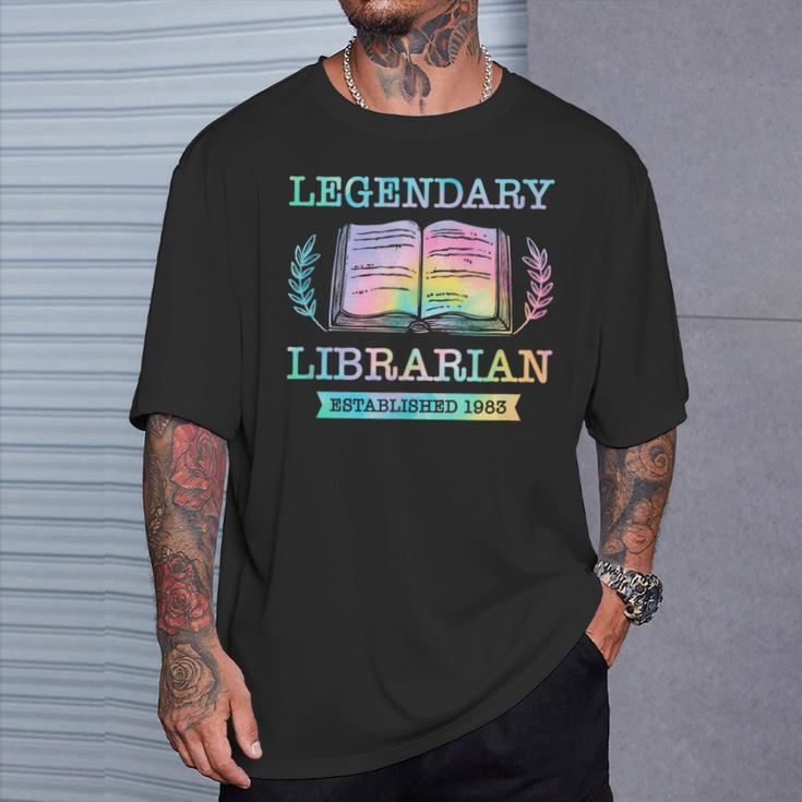 Legendary Librarian Established 1983 Library Book Birthday T-Shirt Gifts for Him
