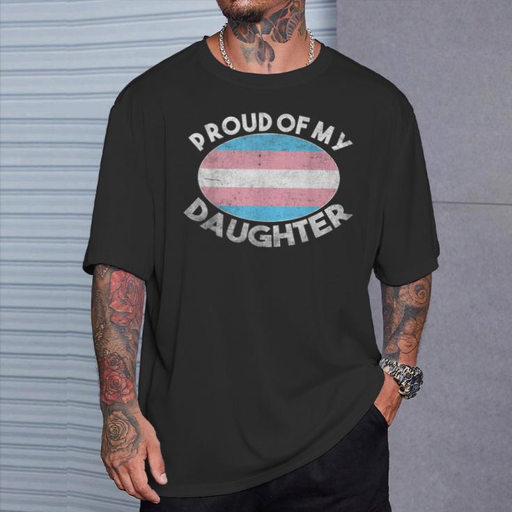 Lgbt お父さん 母 誇り Of My Transgender Daughter Transpride Tシャツ 彼への贈り物