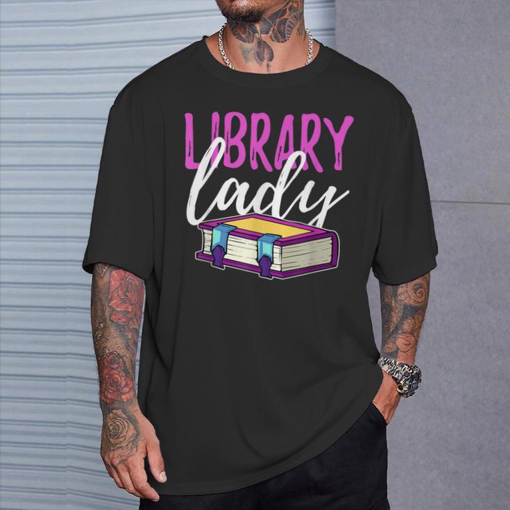 Librarian Library Reading Bookworm Books T-Shirt Gifts for Him