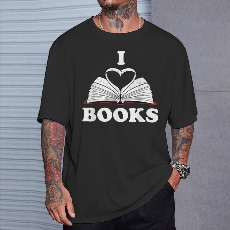 I Love Books Shirt T-Shirt Gifts for Him I Love Books Shirt T-Shirt Gifts for Him