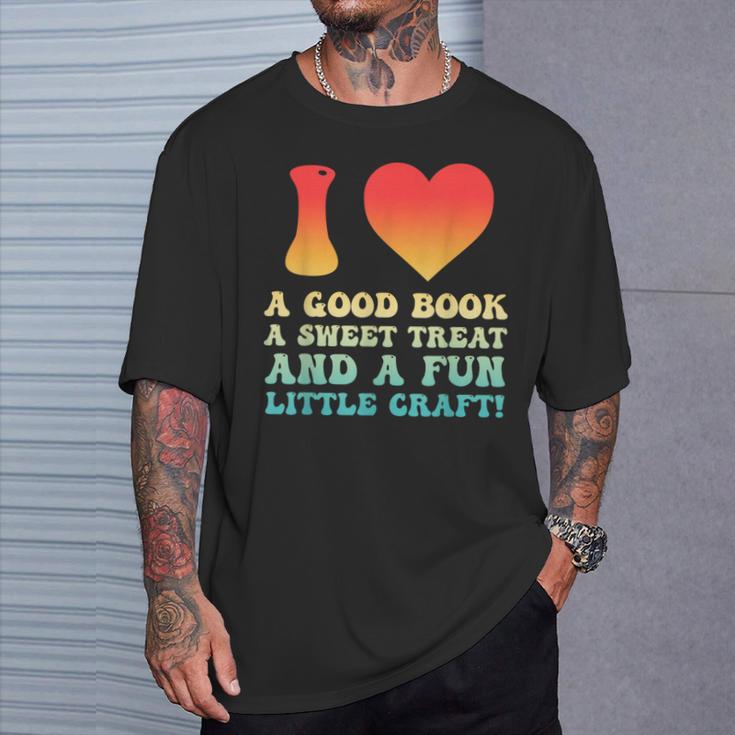 I Love A Good Book Sweet Treat Crochet Baking T-Shirt Gifts for Him