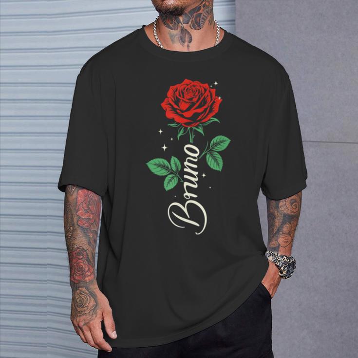 Love Heart Bruno First Name Personalized For Kids T-Shirt Gifts for Him