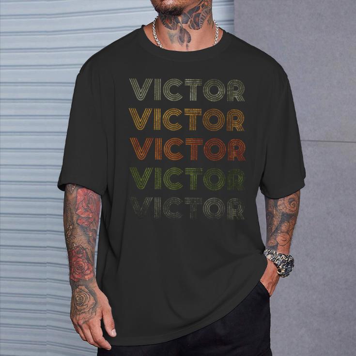 Love Heartictor グランジヴィンテージスタイル ブラック ビクター Tシャツ 彼への贈り物