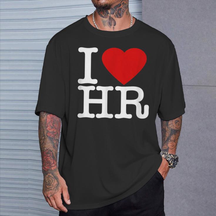 I Love Hr レッドハート 人事 Tシャツ 彼への贈り物