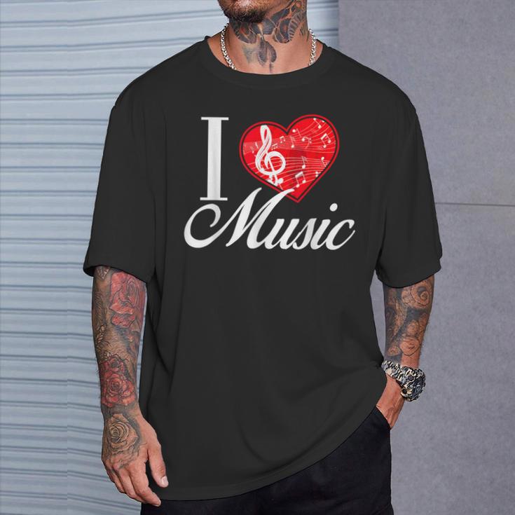 I Love Music D001-0095A Tシャツ 彼への贈り物