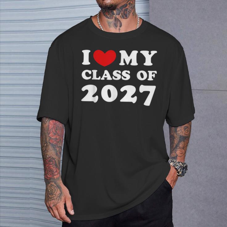 I Love My Class Of 2027 私は2027年のクラスが大好きで、2027年のクラスが好きです Tシャツ 彼への贈り物