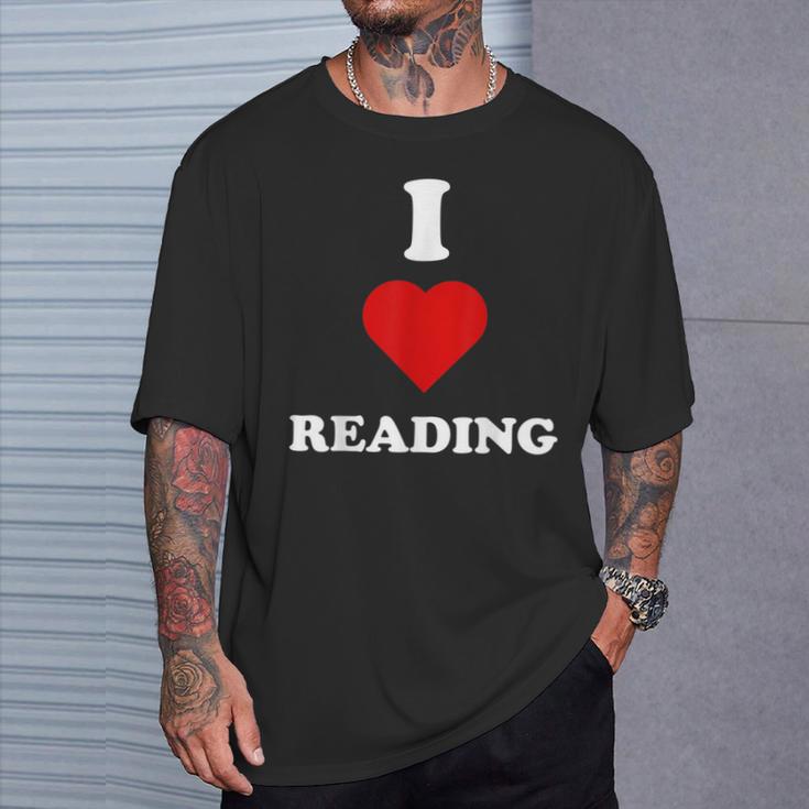I Love Reading Books Reading T-Shirt Gifts for Him