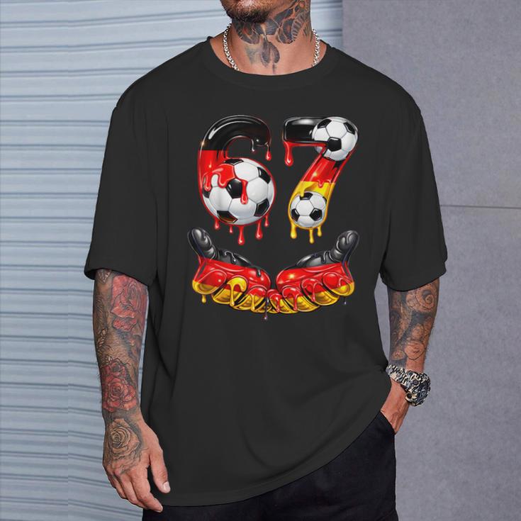 Lustiges Fußball 67 Meme Für Jungen Kinder 67 Ixeven 67 T-Shirt Geschenke für Ihn