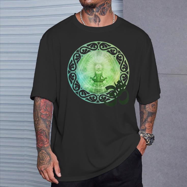 Mandala Namaste スピリチュアルブッダ ファッション服セット グリーン Tシャツ 彼への贈り物