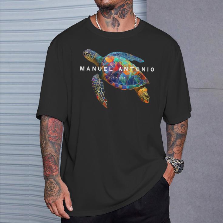Manuel Antonio コスタリカ ティー ビーチ サーフ バケーション ウミガメ Tシャツ 彼への贈り物