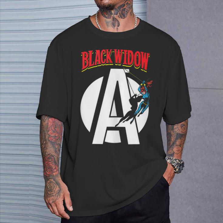 Marvel Avengers Retro Widow Comic Book T-Shirt Gifts for Him