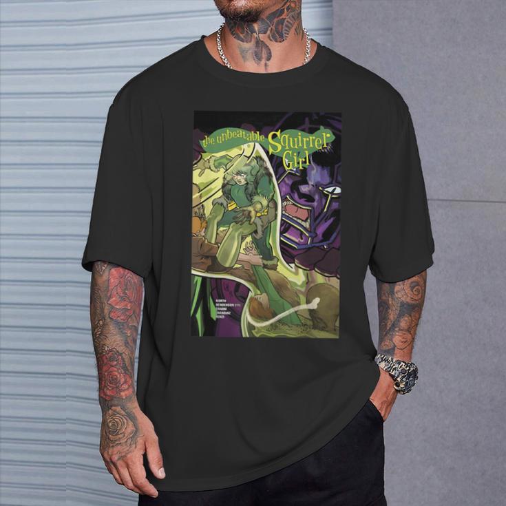 Marvel Comixology Squirrel-Girl And Kang Comic Book Cover T-Shirt Gifts for Him
