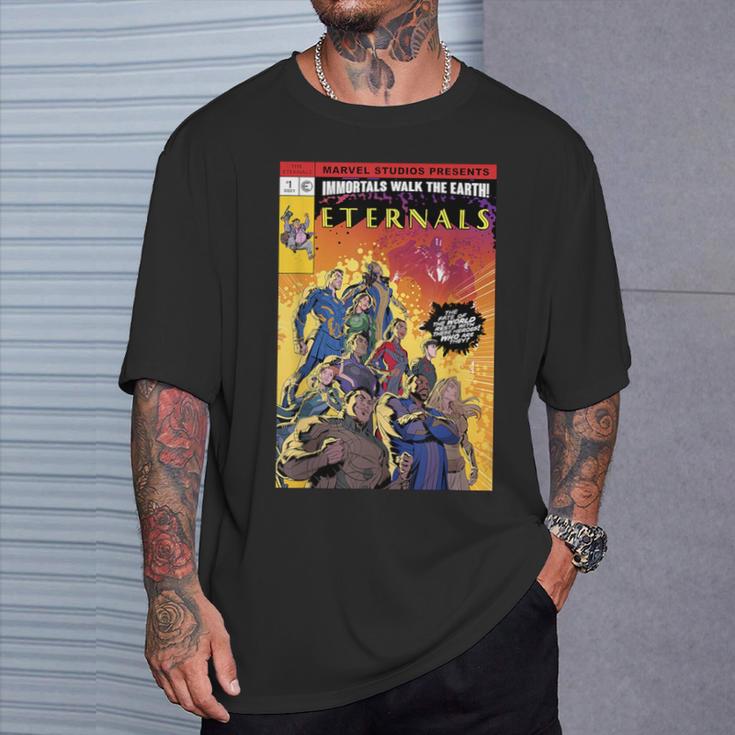 Marvel Eternals Group Shot Comic Book Cover T-Shirt Gifts for Him