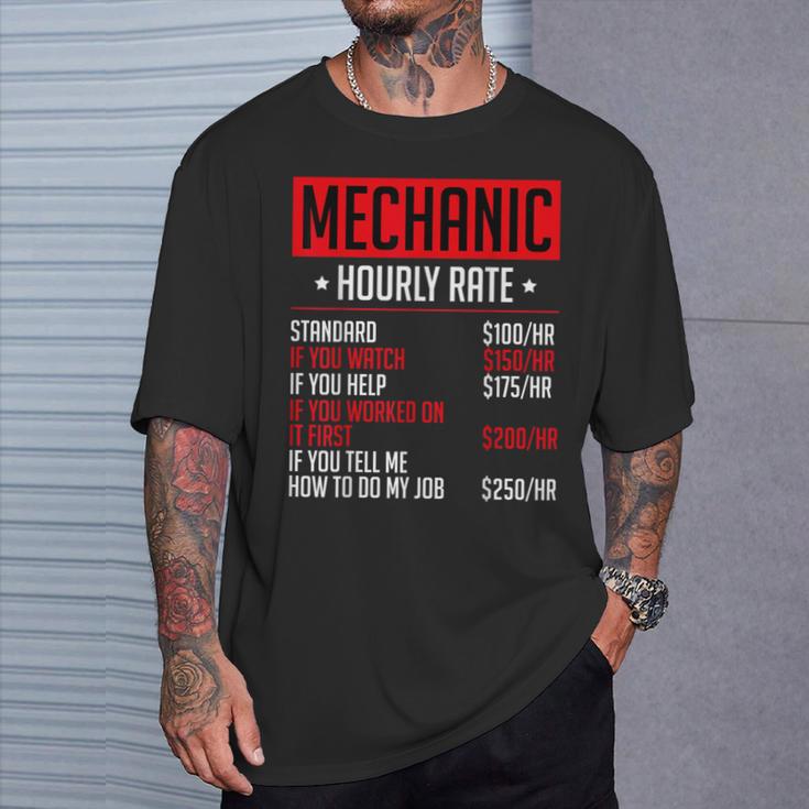 Mechanics Auto Mechanics メカニック 時給 カーメカニック Tシャツ 彼への贈り物