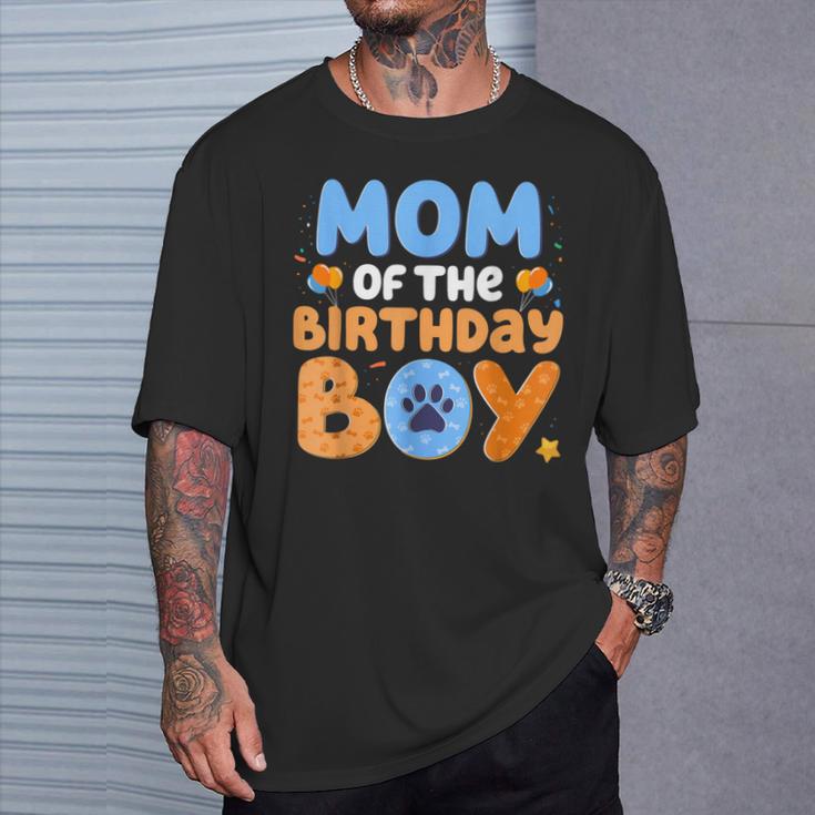 Mom Of The Birthday Boy Dog Lover Family Matching T-Shirt Gifts for Him