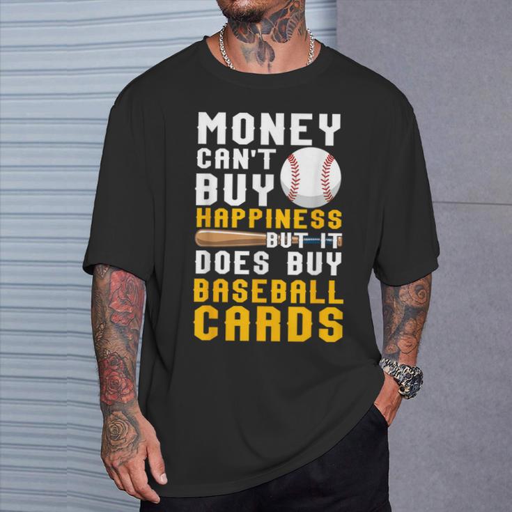 Money Can Buy 野球カード 面白い野球愛好家ファン Tシャツ 彼への贈り物