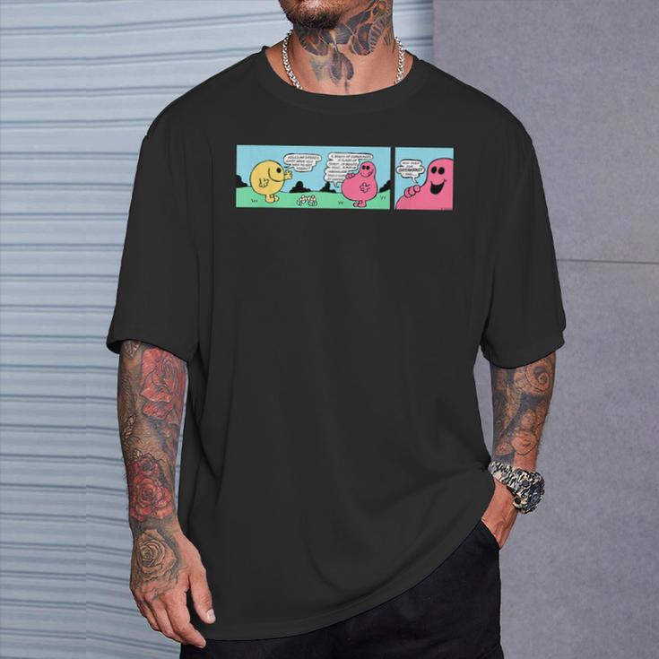 Mr Men Mr Greedy Retro Comic Book Colourful T-Shirt Gifts for Him