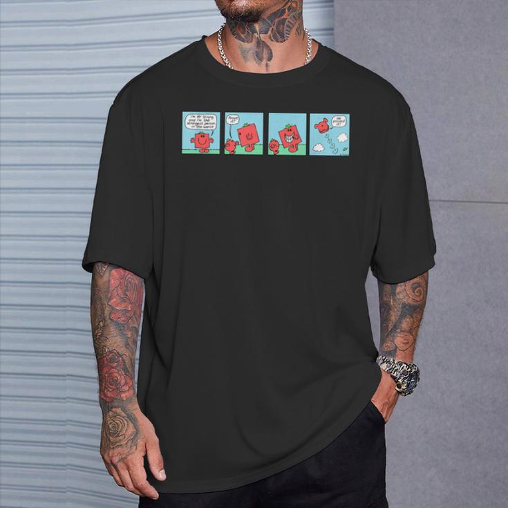 Mr Men Mr Strong Mr Small Retro Comic Book T-Shirt Gifts for Him