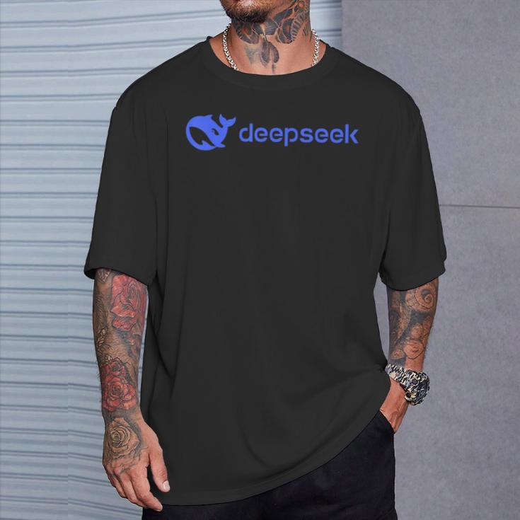 Nerdy Deepseek Ai 人工知能 コンピューター オタク Tシャツ 彼への贈り物