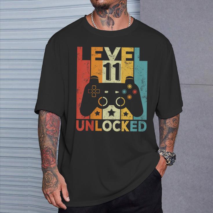 Niños 11 Cumpleaños Niño Niña 11 Años Gaming Controller Gamer Camiseta unisex Regalos para él
