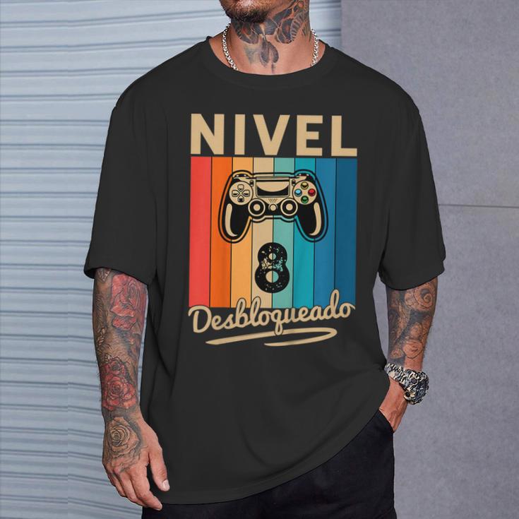 Niños Nivel 8 Años Regalo Cumpleañosideojuegos Gamer Camiseta unisex Regalos para él