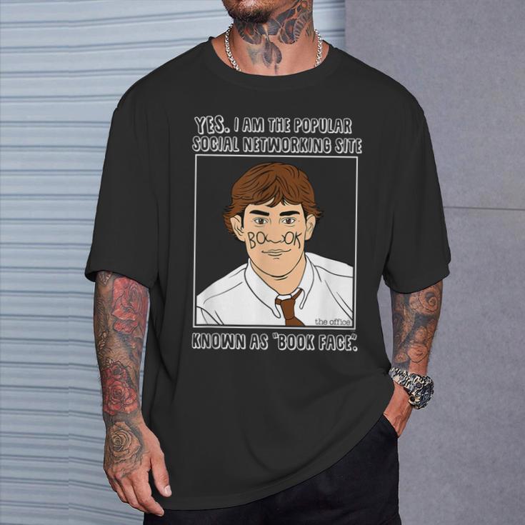 The Office Book Face Jim T-Shirt Gifts for Him