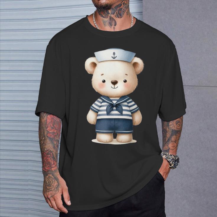 Oso Marinero Para Niños Niñas Niños Camiseta unisex Regalos para él