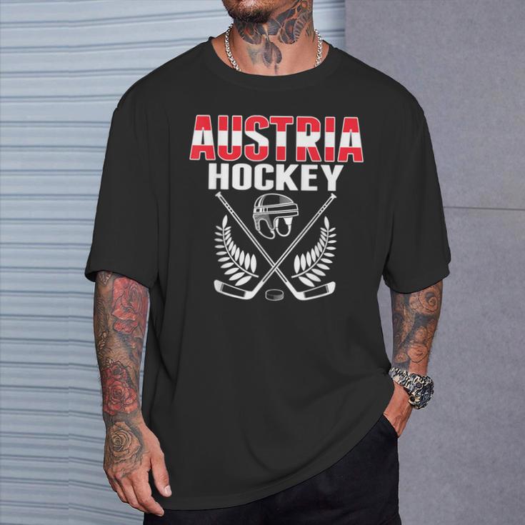 Österreich Eishockey Fan Trikot Österreich Hockey Teamupporter T-Shirt Geschenke für Ihn