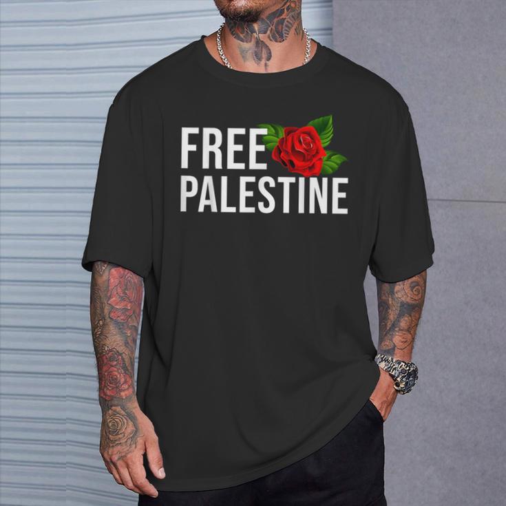 Palestine Free Palestine Free Gaza Palestine Flag Arabic Tシャツ 彼への贈り物