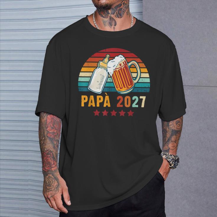 Papà 2027 Futuro Papà Giovane Papà Diventi Papà Maglietta Regalos para él