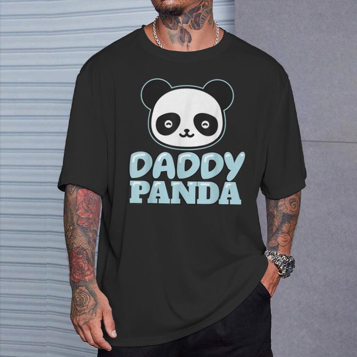 Papà Panda Bear Papà Festa Del Papà Panda Maglietta Regalos para él