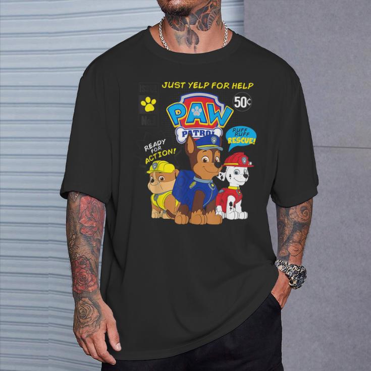 Paw Patrol Comic Book Strip T-Shirt Gifts for Him