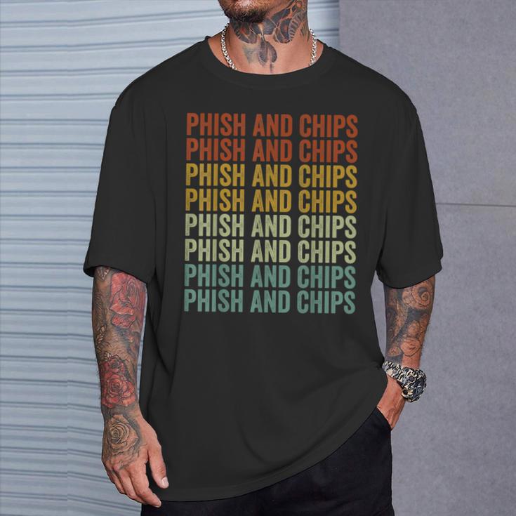 Phish And Chips ファニーハッカー フィッシングコンピュータハッカー Tシャツ 彼への贈り物