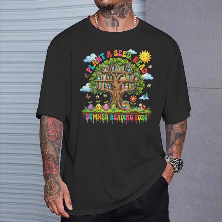 Plant A Seed Read Summer Reading 2026 Book Tree T-Shirt Gifts for Him