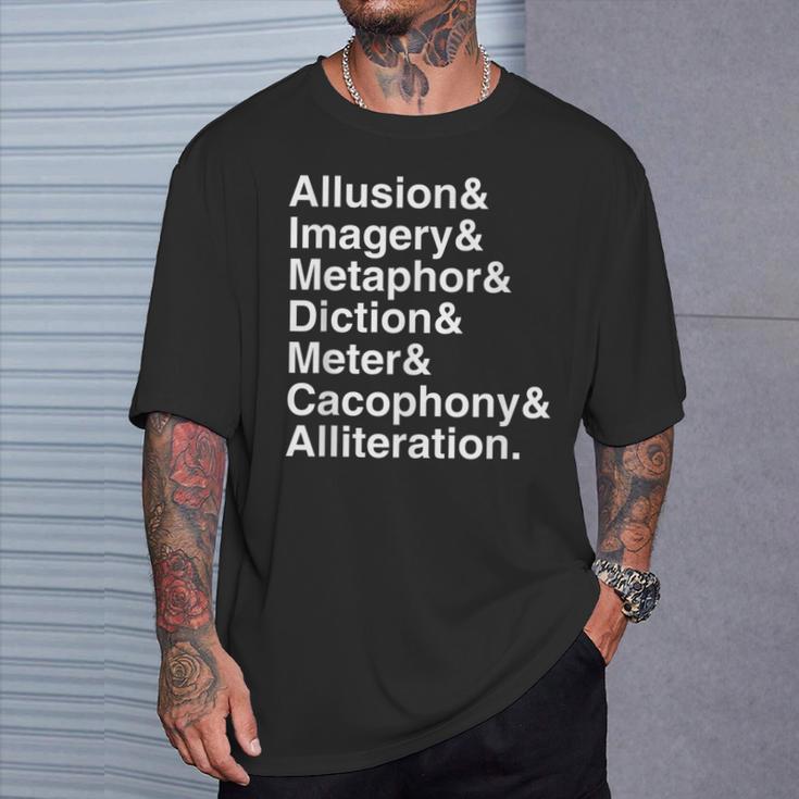 Poetry Literary Devices Tシャツ 彼への贈り物