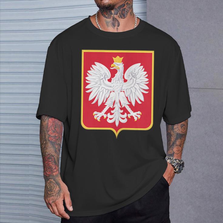 Polonia Eagle Escudo De Armas Polska Familia Polaca In Mangas Camiseta unisex Regalos para él