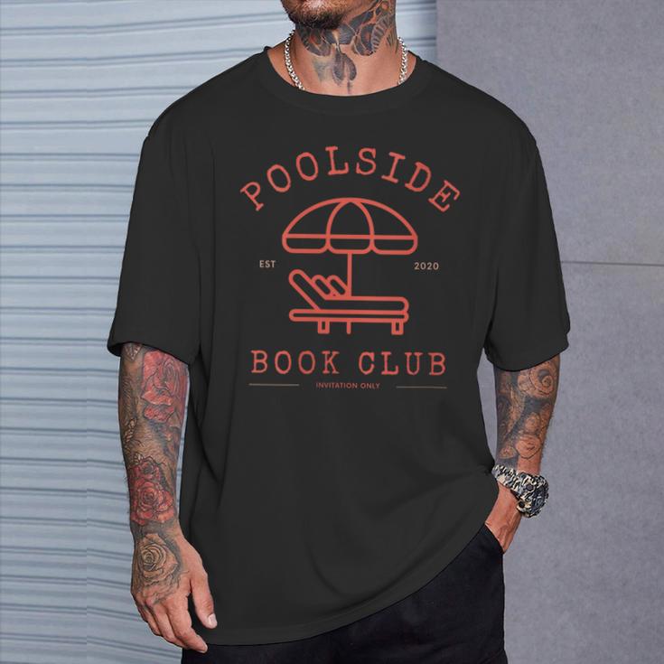 Poolside Book Club Summer Reading Book Lover Swimming Shirt T-Shirt Gifts for Him Poolside Book Club Summer Reading Book Lover Swimming Shirt T-Shirt Gifts for Him
